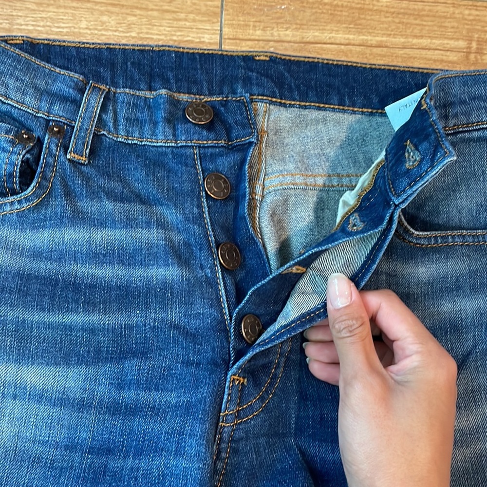 [6397] Cropped Jeans - Picture 8 of 9
